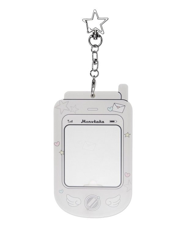 WEGO 【痛バ＆推し活グッズ】えんじぇるガラケーカードホルダーキーホルダー ホワイトその他