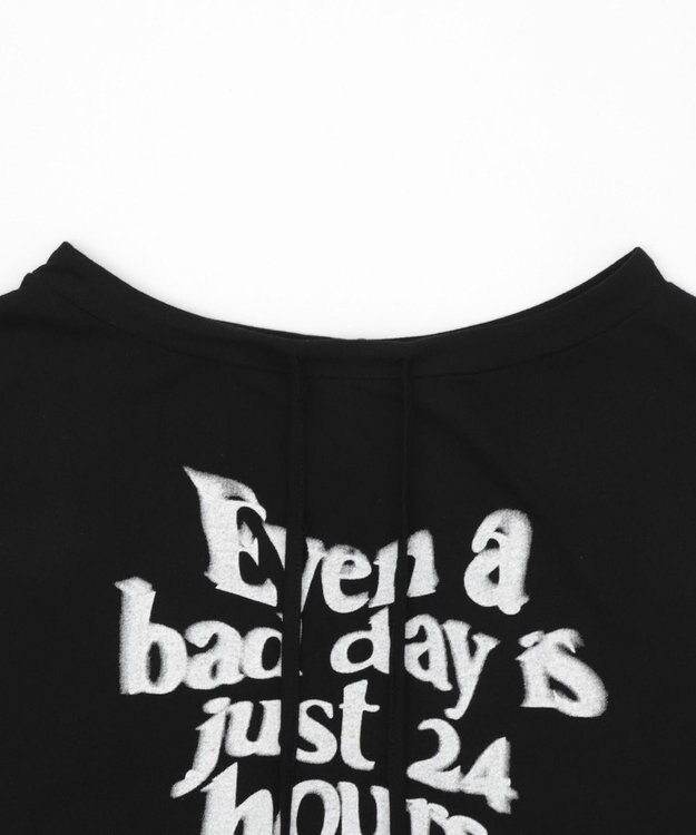 WEGO ドローストリングロゴオフショル ブラック