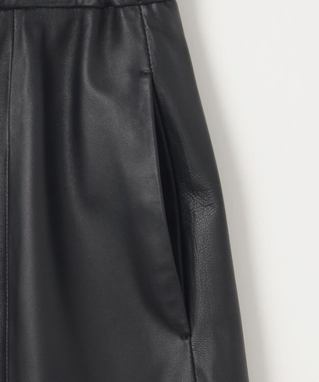自由区 ラムレザー スカート ブラック