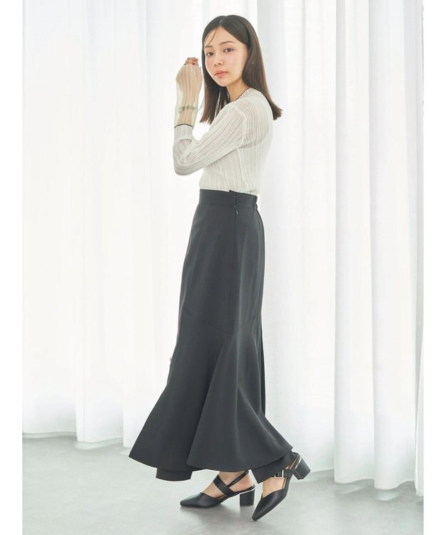 earth music&ecology アシメキリカエスカート Black