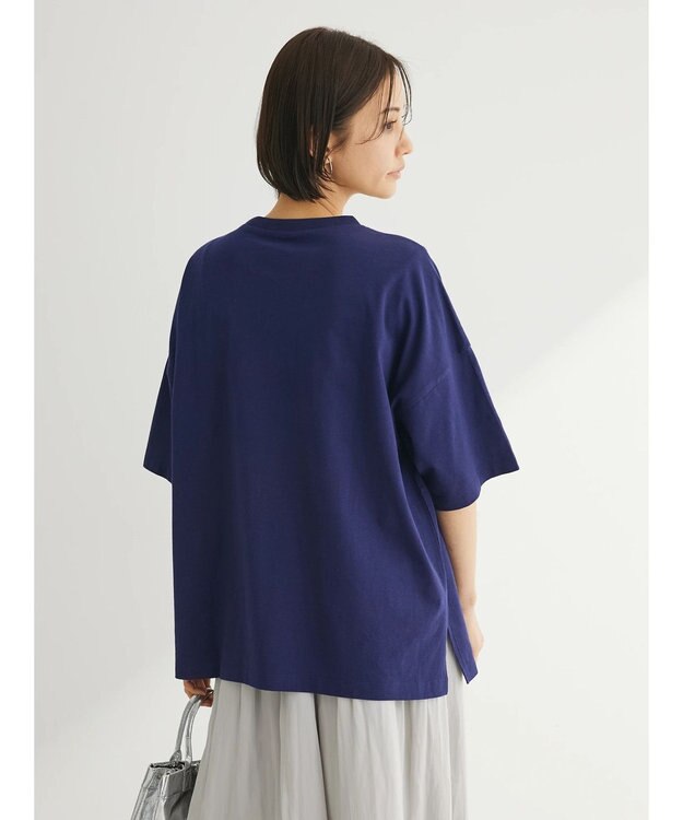 Green Parks シンプルフェミニンロゴチュニック Navy