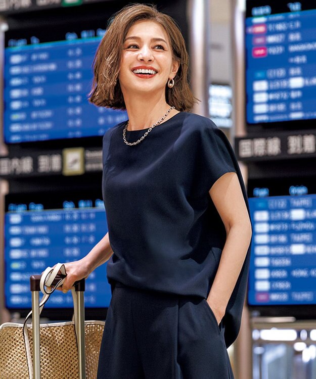 UNFILO サマーセットアップ Tブラウス [NEW]ネイビー