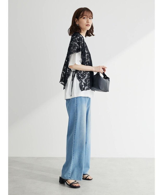 Green Parks ・ＳＵＧＡＲ　ＳＰＯＯＮ　２ｗａｙ刺繍レースベスト Black