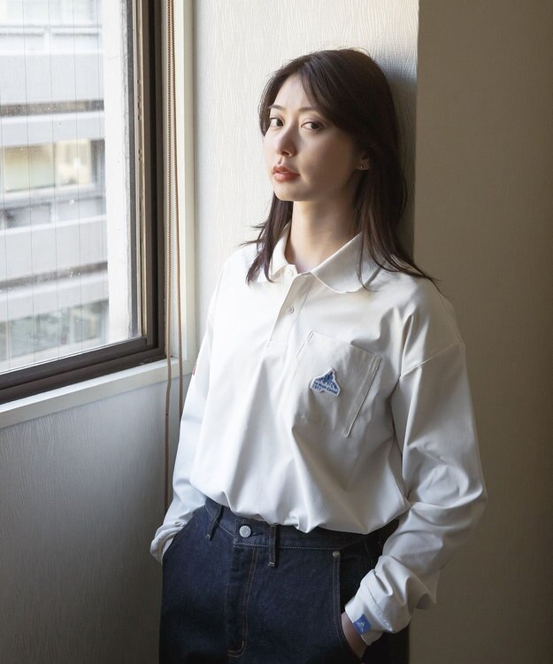 SHARE PARK LADIES 【UVケア・吸水速乾・ストレッチ・軽量 】エンブレムポロTシャツ（S・Mサイズ） ホワイト系