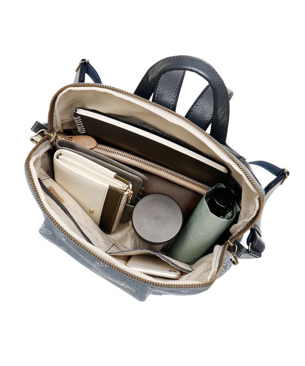 IBIZA アスール　ロゴデニム　リュック 水色