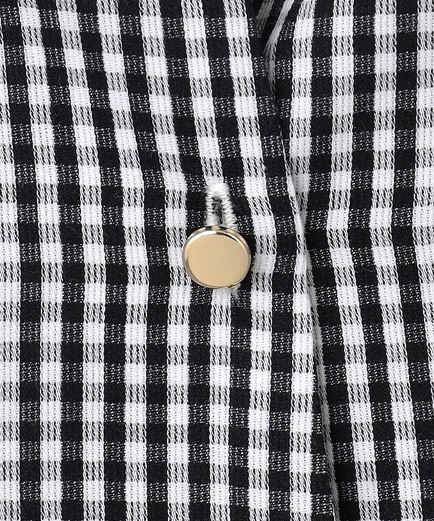 ANY SIS 【洗える】ピケチェック ブラウス モノトーンギンガム