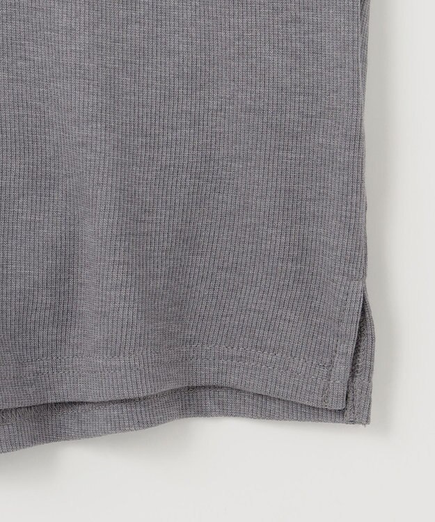 ANY 【洗濯機可】アクリルレーヨンリブタートル チャコール