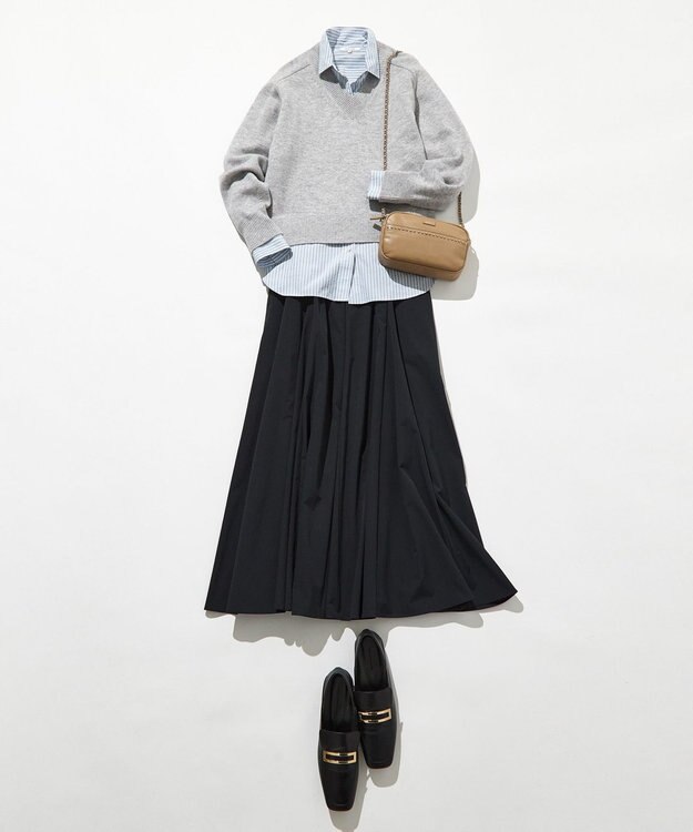 23区 レザー スタッズ ショルダーバッグ ベージュ系