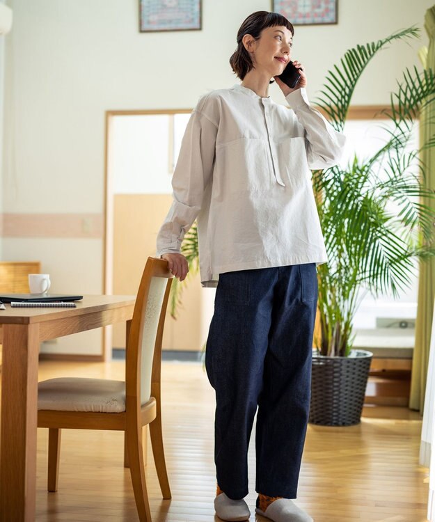 WHITE MAILS 【UNISEX】 SELVEDGE DENIM WIDE デニムパンツ コン