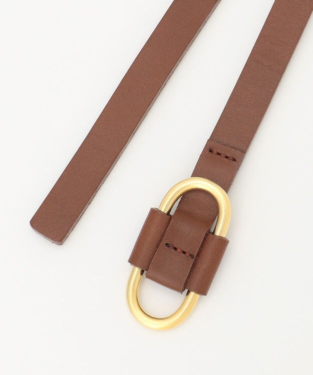 自由区 オーバルスリム ベルト ブラウン