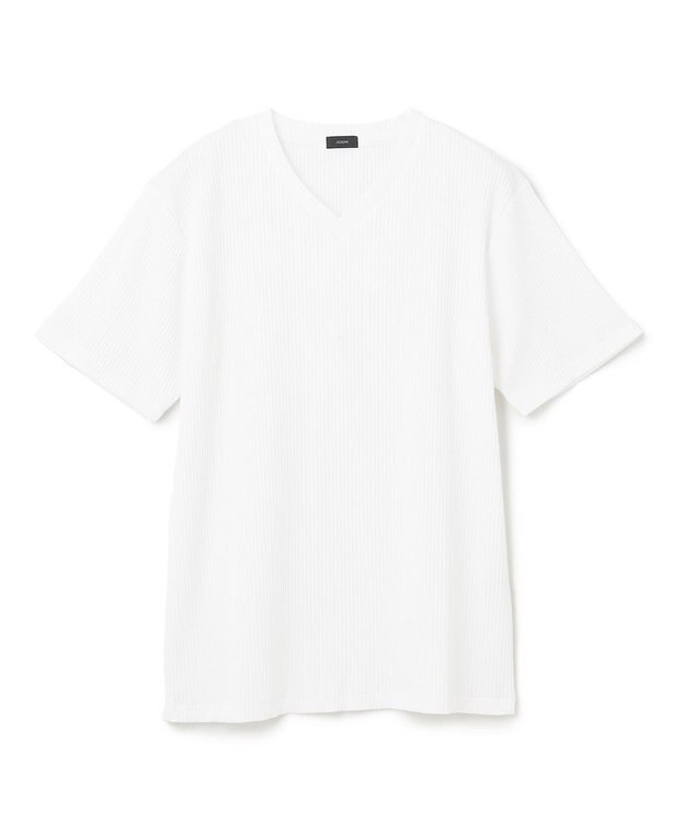 JOSEPH HOMME テックリブストレッチ Vネックカットソー ホワイト系
