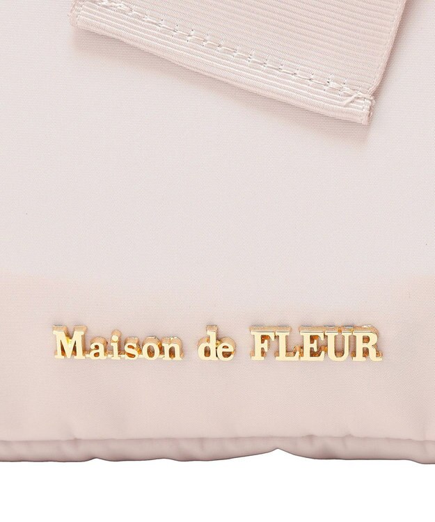Maison de FLEUR リボンチャーム付きPCケース Grayish Pink