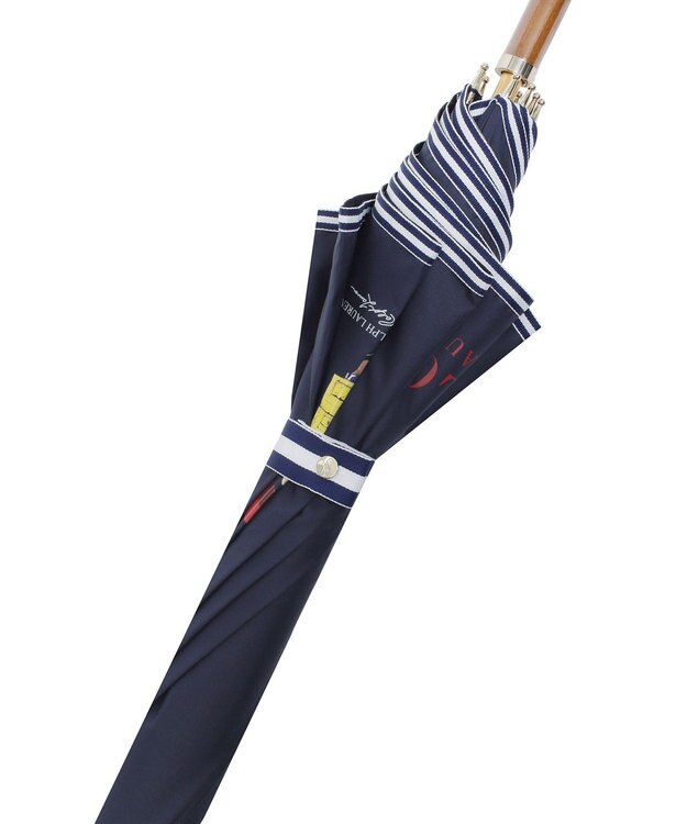 MOONBAT 【雨傘】POLO RALPH LAUREN（ポロ ラルフローレン）長傘 ツイル無地×RAIN BEAR ネイビーブルー