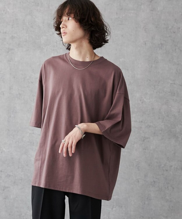 WEGO 【ユニセックス着用ITEM/綿100％/SMLXLサイズ】ビックコットンT ブラウン