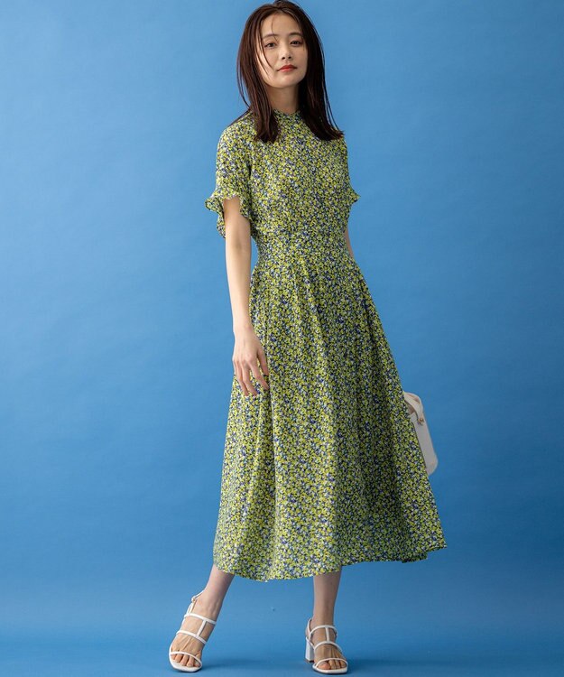 組曲 ミニフラワープリント ワンピース イエロー系5