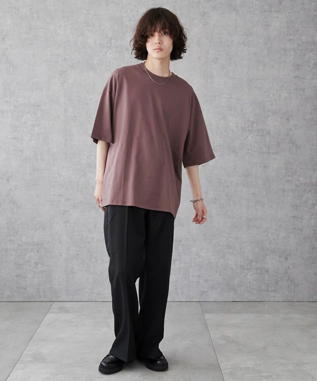 WEGO 【ユニセックス着用ITEM/綿100％/SMLXLサイズ】ビックコットンT ブラウン