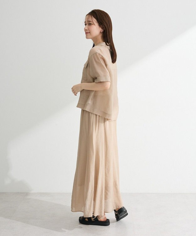 Green Parks ＳＥＴ２点　シャツスカートセットアップ Beige