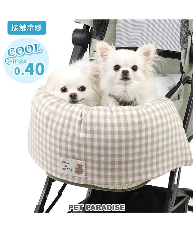 PET PARADISE ペットパラダイス クール カートクッション  《くまちゃん柄》 くまちゃん