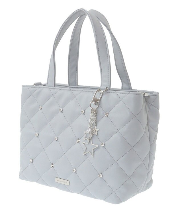 Maison de FLEUR スターチャーム付き2Wayトートバッグ Grayish Blue
