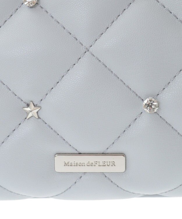 Maison de FLEUR スターチャーム付き2Wayトートバッグ Grayish Blue