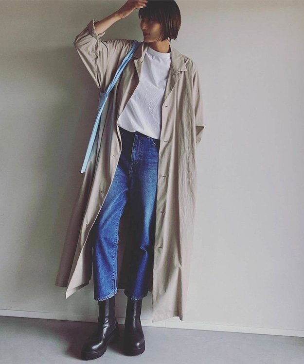 woadblue ＜坪田あさみさんコラボ＞サルエルデニムパンツ MIDBLUE