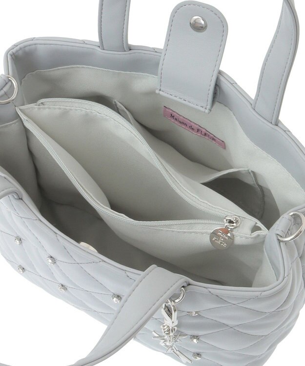 Maison de FLEUR スターチャーム付き2Wayトートバッグ Grayish Blue