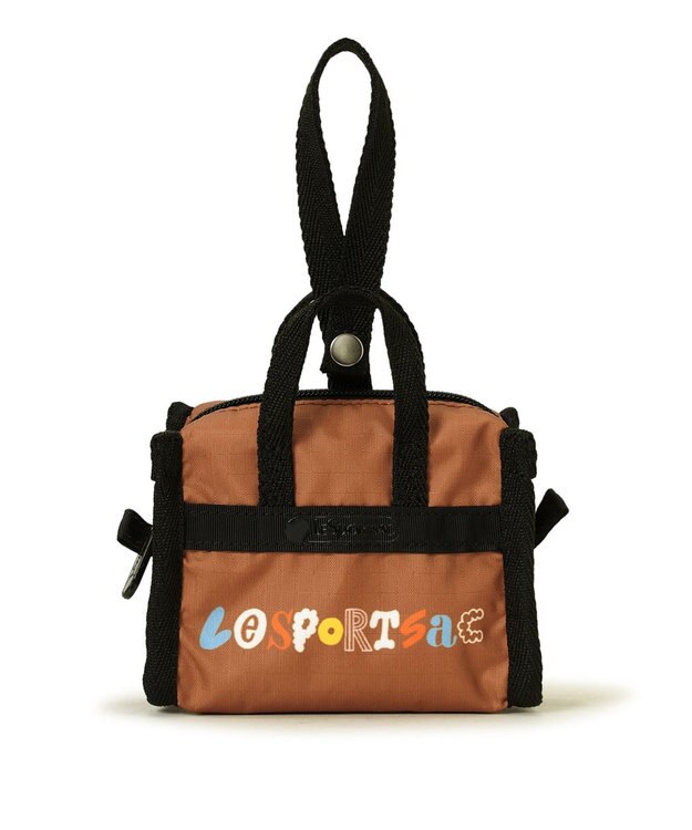 LeSportsac MICRO WEEKENDER CHARM/LSSタイポグラフィチャームブラウン LSSタイポグラフィチャームブラウン