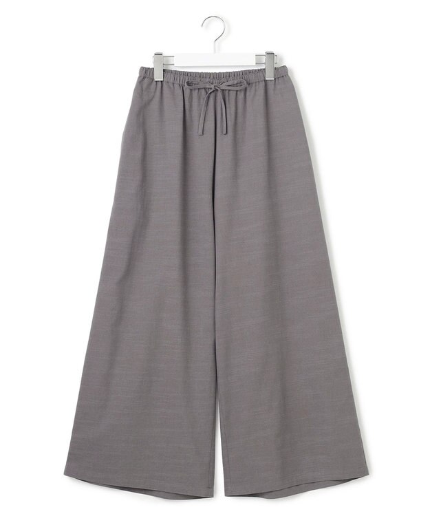 J.PRESS YORK STREET 【WOMEN】リネンライクリラックス ワイドパンツ グレー系