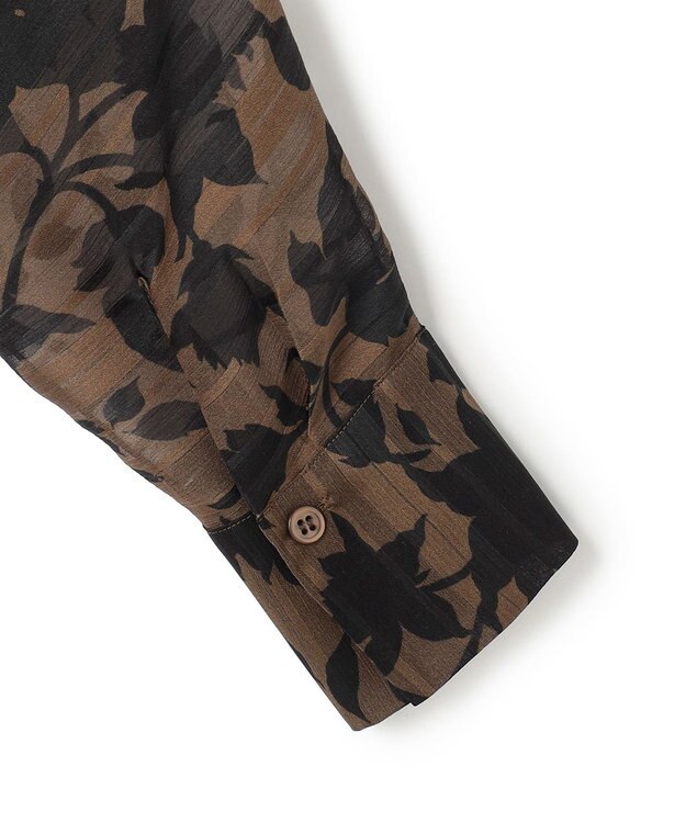 ICB 【30th ANNIVERSARY】 アーカイブフラワープリント ドルマンスリーブブラウス バーントアンバー×ブラック