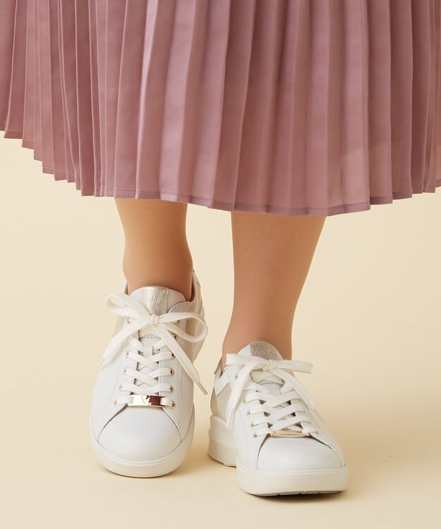 ASICS WALKING ペダラ レディース 2E  3.0CMヒール ホワイト系