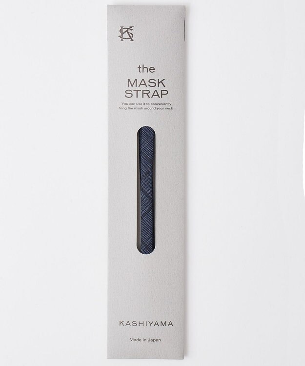 KASHIYAMA マスクストラップB ネイビーグレンチェック