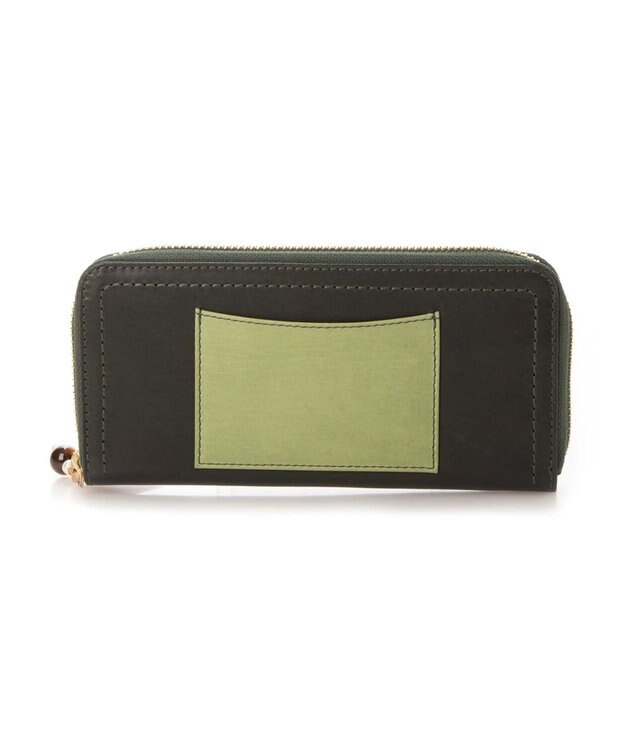 UNBILLION perche ジェムストーンチャームラウンド長財布 グリーン