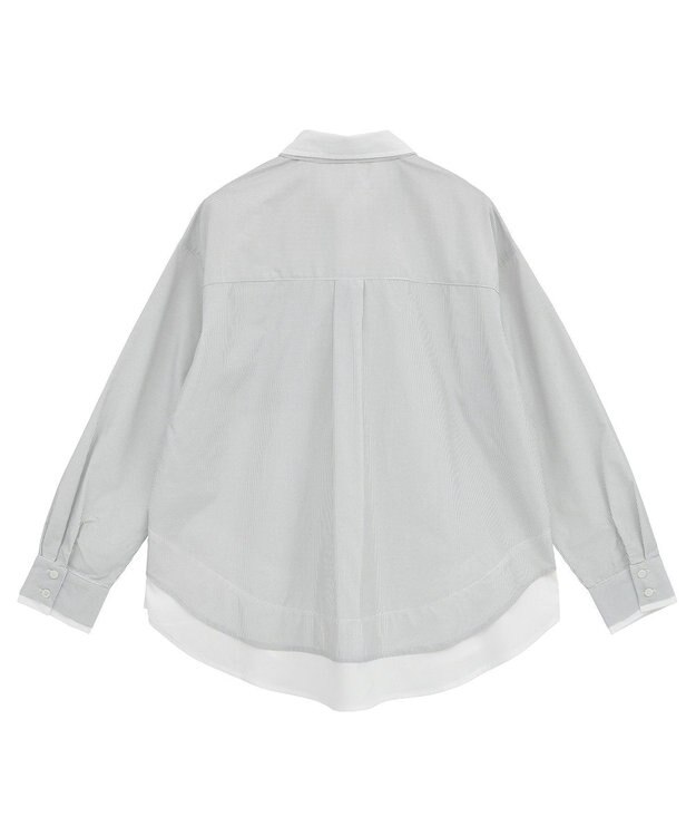 earth music&ecology レイヤードストライプシャツ Off White