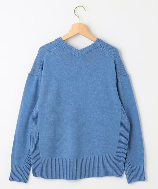 組曲 L カシミヤブレンドバルキープルオーバー ニット ブルー系