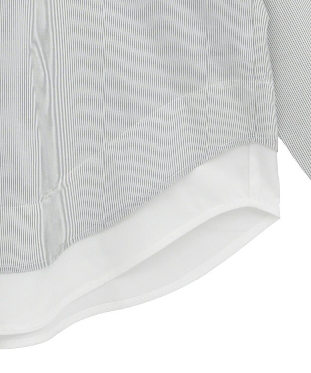 earth music&ecology レイヤードストライプシャツ Off White