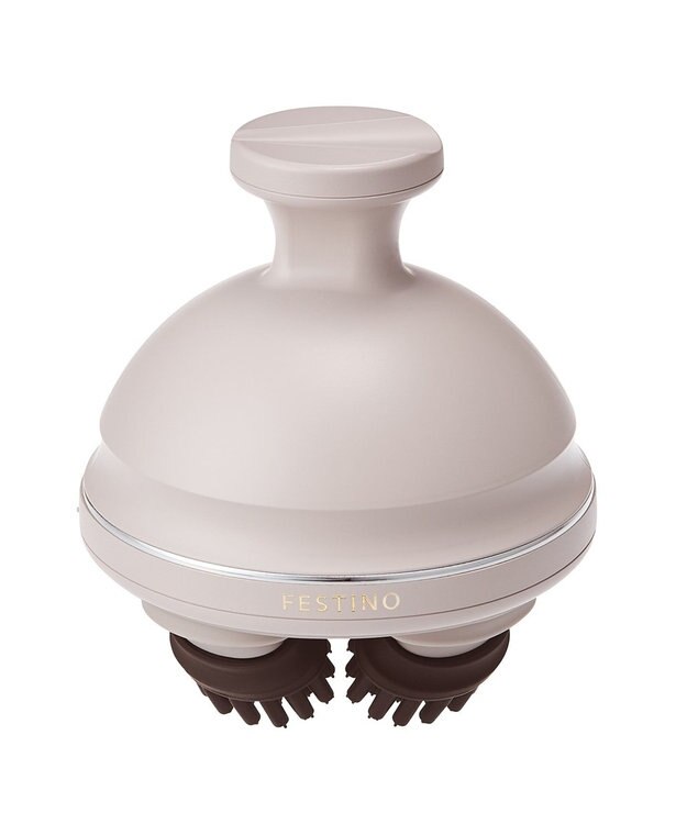 YAMATO テーブル＆キッチン 【フェスティノ】充電式EMSヘッドスパ　プレミア  サンドベージュ  SMHB-044-SB ベージュ