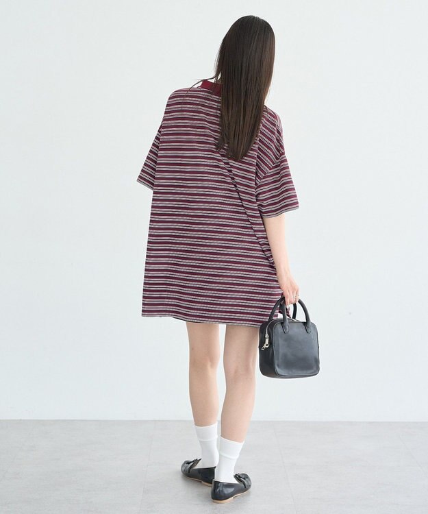 earth music&ecology ラガーポロシャツ Bordeaux