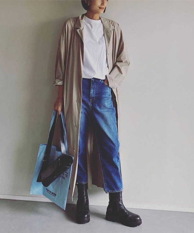 woadblue ＜坪田あさみさんコラボ＞サルエルデニムパンツ MIDBLUE