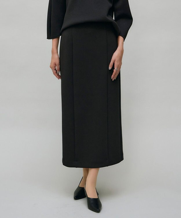 ICB 【洗える・WEB限定カラーあり】コンパクトダブルフェイス スカート ブラック系