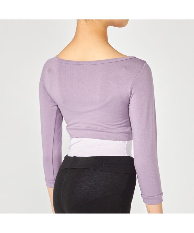 Chacott カシュクールトップ グレイッシュライラック