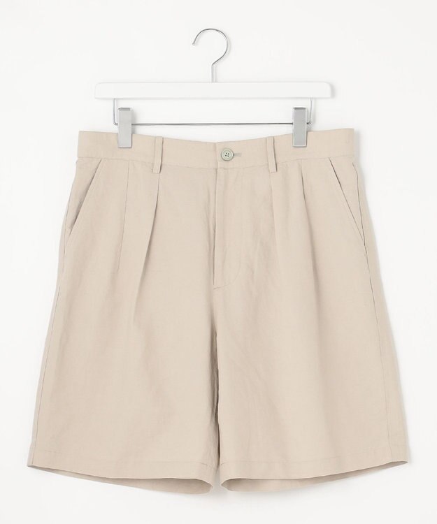 UNFILO MENS ライトリネン ショートパンツ [23年春夏商品] グレージュ