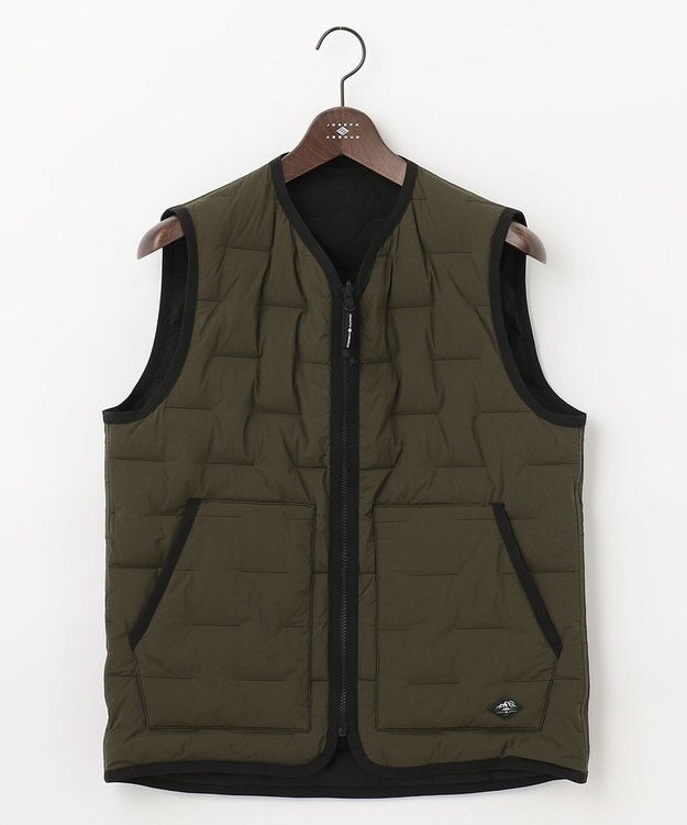 JOSEPH ABBOUD MOUNTAIN 【UNISEX】リバーシブルストレッチ ダウンベスト カーキ系