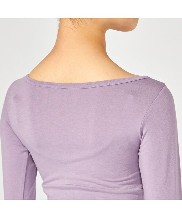 Chacott カシュクールトップ グレイッシュライラック