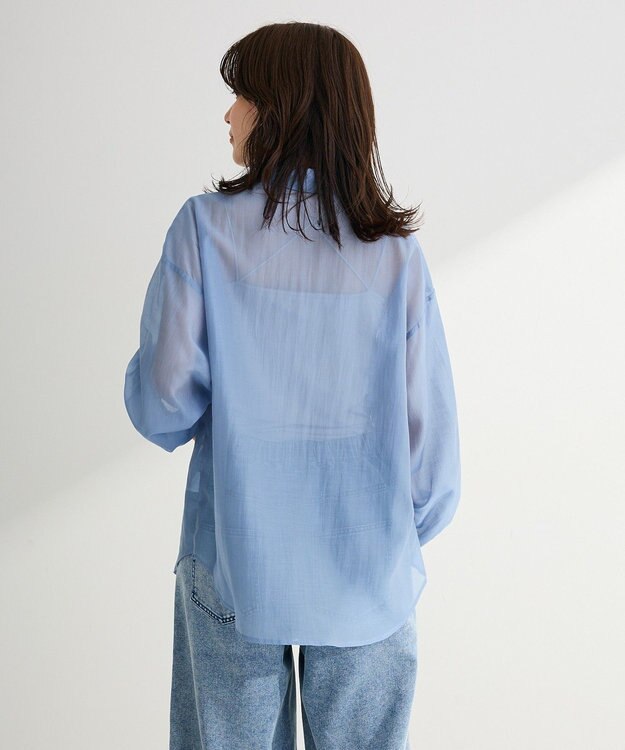 Green Parks 【WEB限定】ＳＥＴ２点フリルビスチェ＋シャツチュニックⅡ Blue