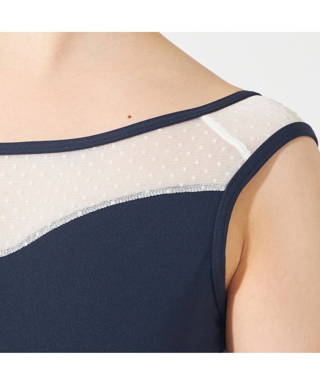 Chacott ノースリーブレオタード ネイビー