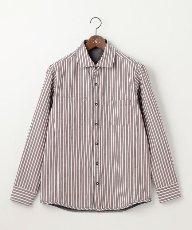 JOSEPH ABBOUD 【キングサイズ・2WAY・25AW】リバーシブルシャツ ライトグレー系