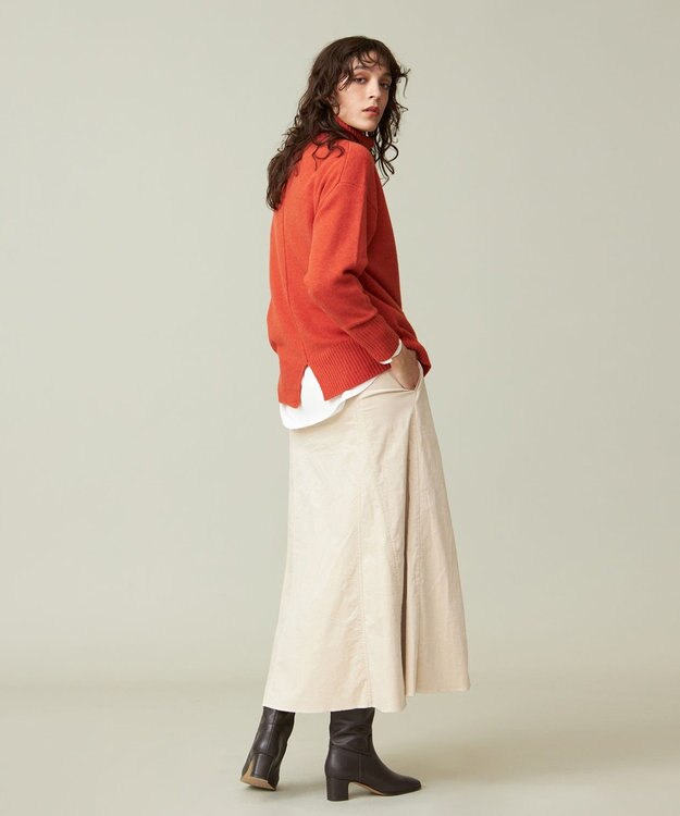 J.PRESS YORK STREET 【WOMEN】ウールカシミヤ タートルネックニット オレンジ系