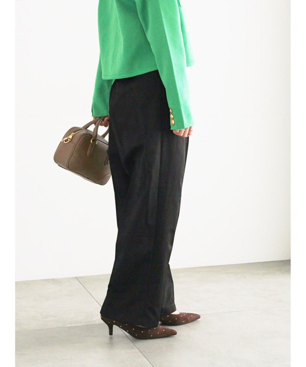 Te chichi シャイニーワイドスラックス ブラック