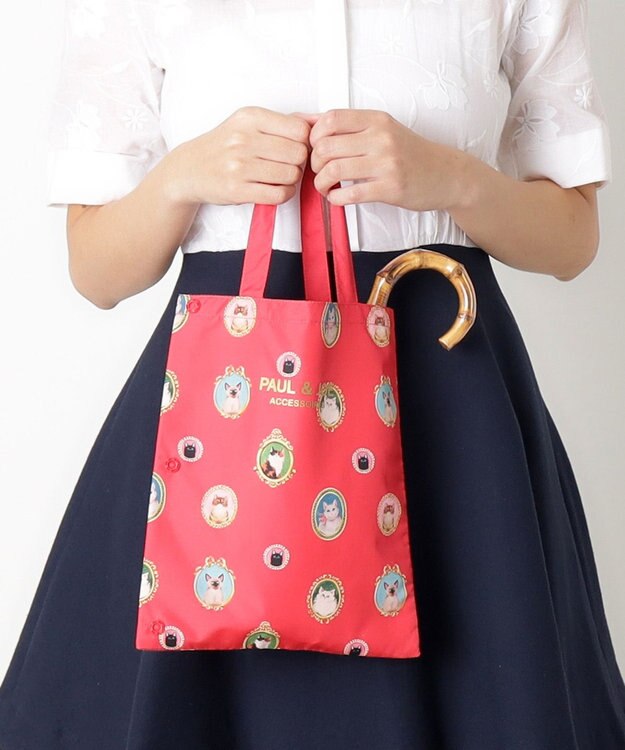 MOONBAT ポール & ジョー (PAUL & JOE　ACCESSOIRES) トート型吸水傘袋 レッド