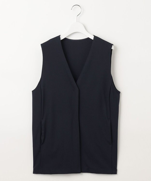 J.PRESS LADIES 【洗える】Hari-Puru jersey ジレ ネイビー系